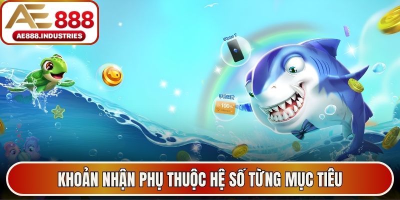 Khoản nhận phụ thuộc hệ số từng mục tiêu